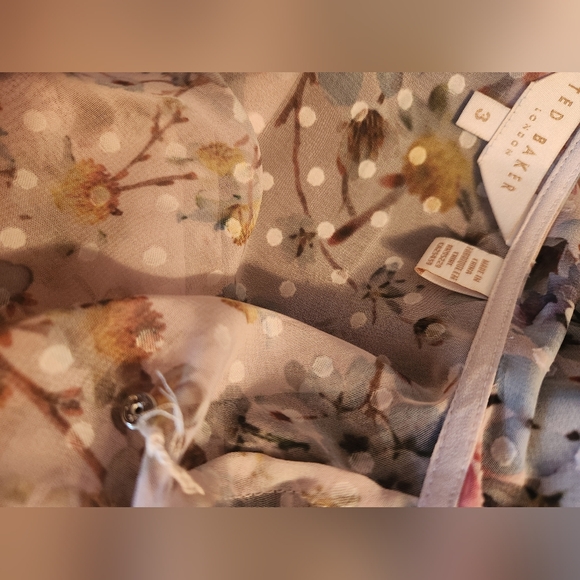 Ted Baker London Pink Jasmine Floral Printed Wrap Dress Size 3 (6-8) - Picture 6 of 7